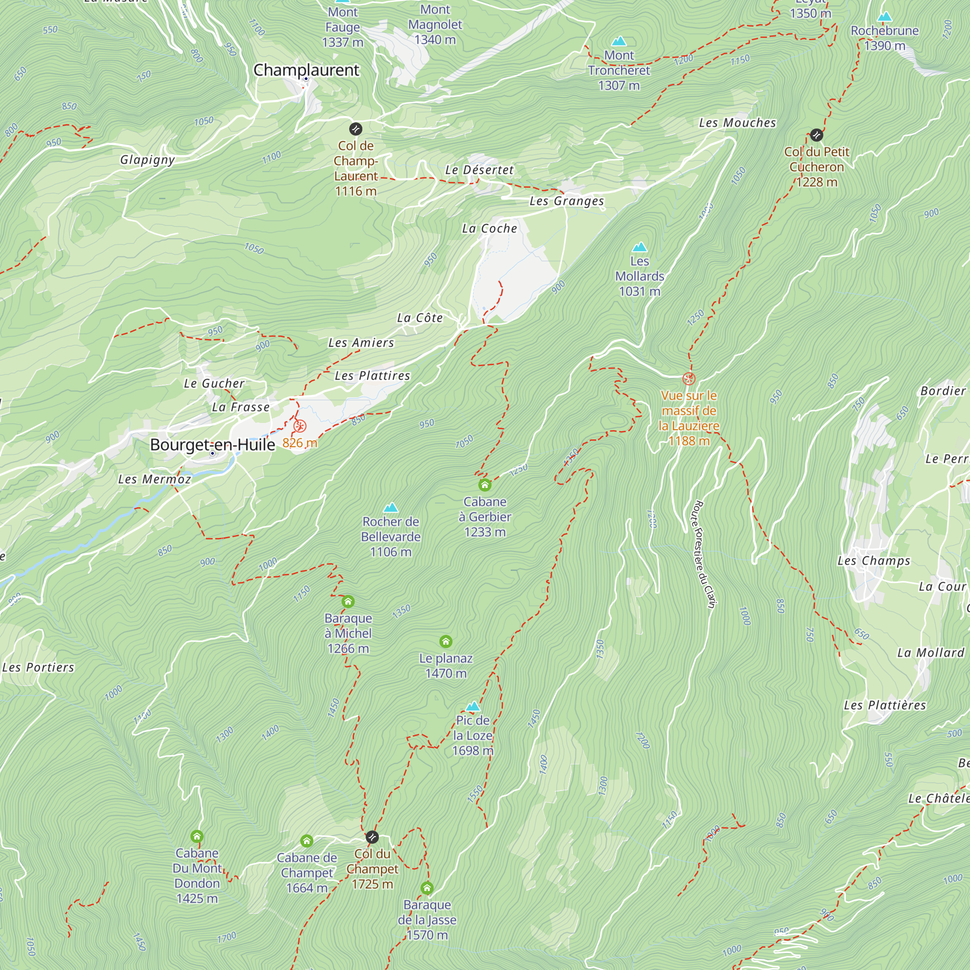 Cabane à Gerbier map