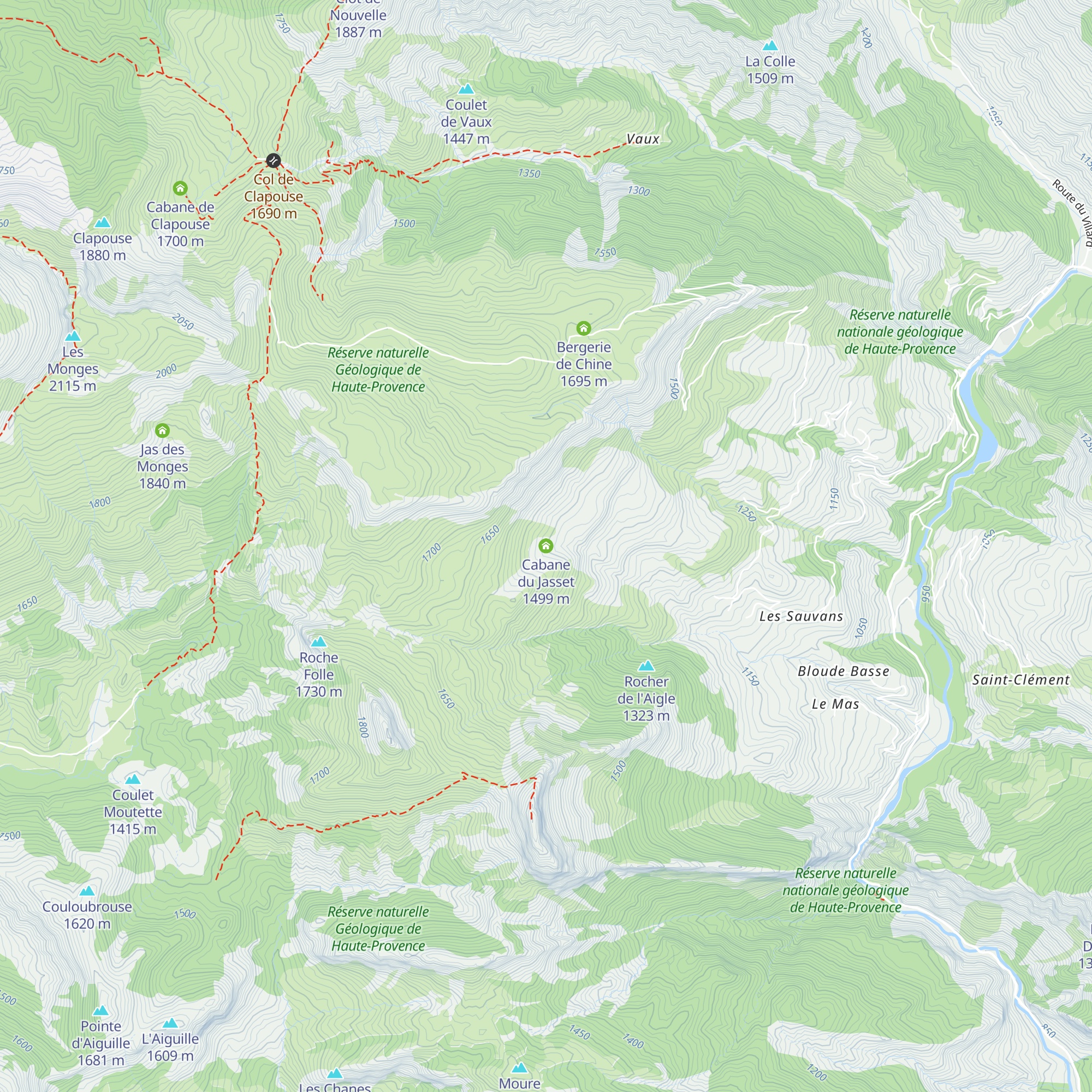 Cabane du Jasset map