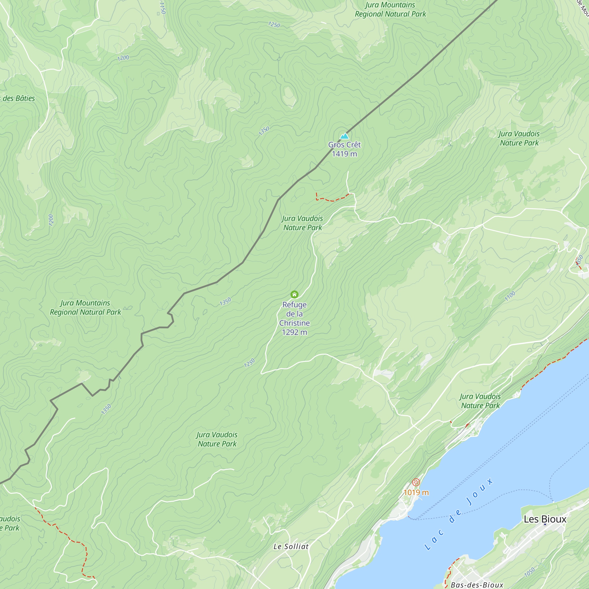 Refuge de la Christine map