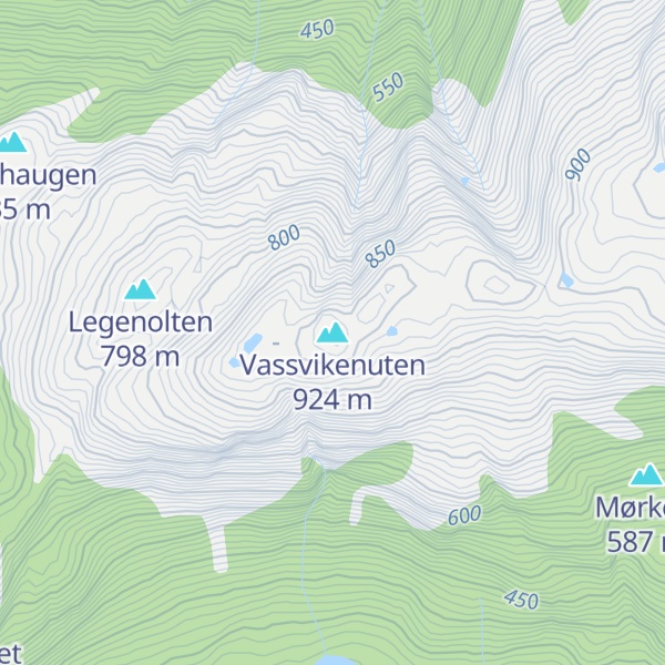 Map of Vassvikenuten