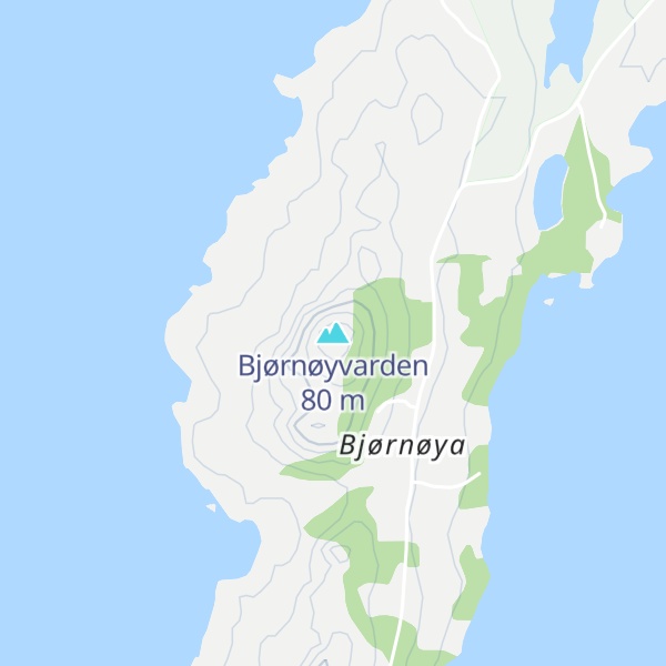 Map of Bjørnøyvarden