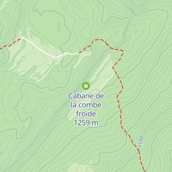 Map of Cabane de la combe froide
