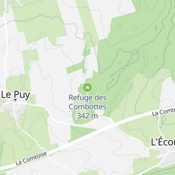Map of Refuge des Combottes