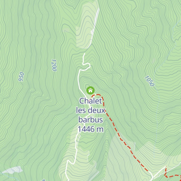 Map of Chalet les deux barbus
