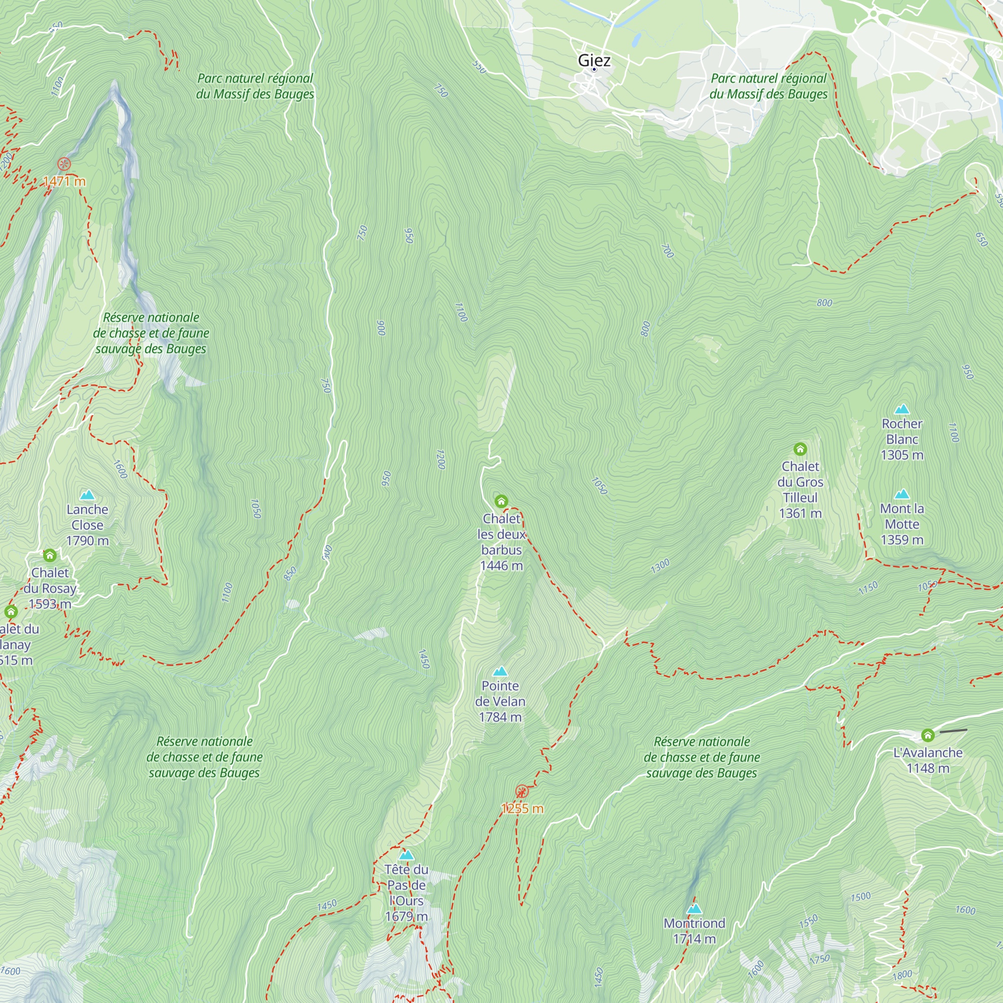 Chalet les deux barbus map