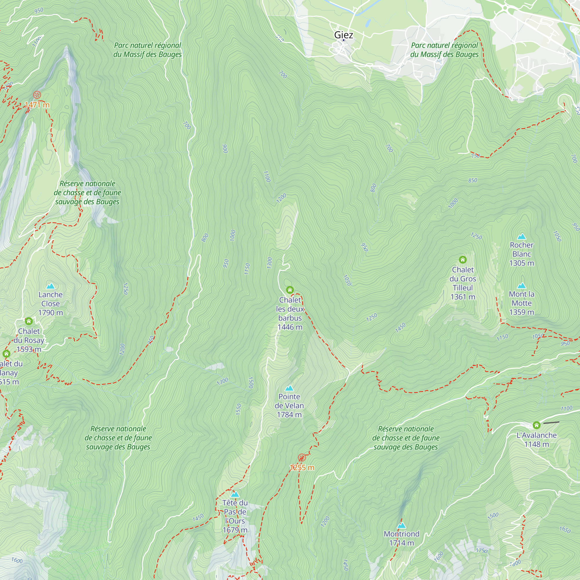 Chalet les deux barbus map