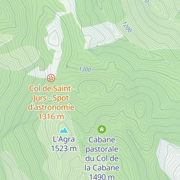 Map of Cabane de la Colle