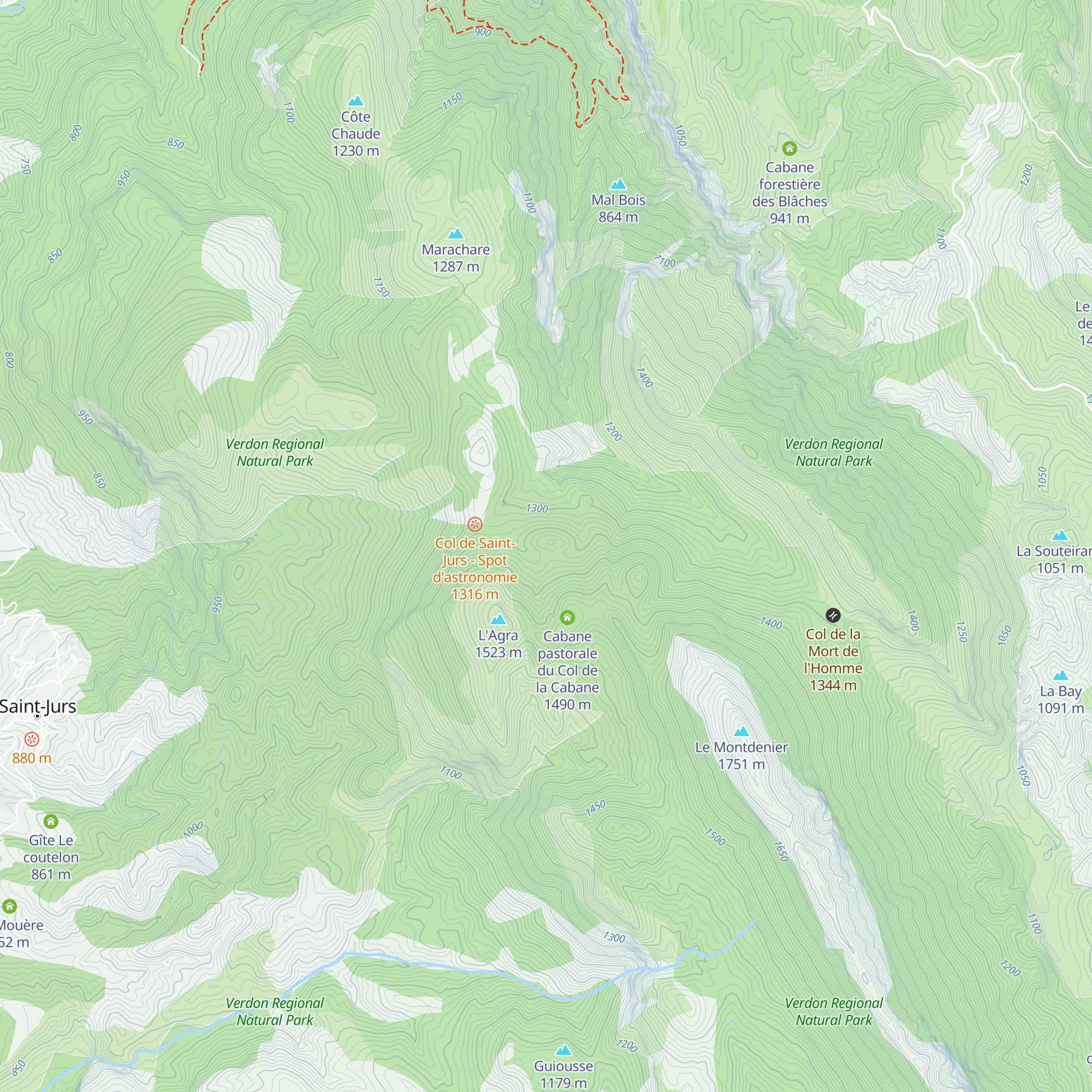 Cabane de la Colle map