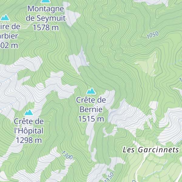 Map of Crête de Bernie