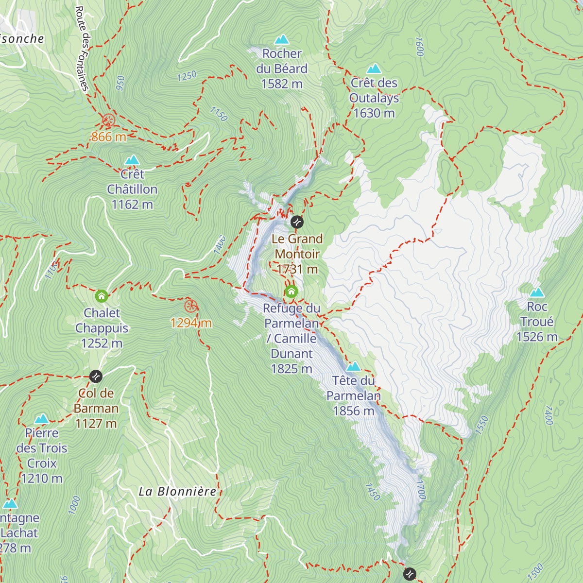 Refuge du Parmelan / Camille Dunant map