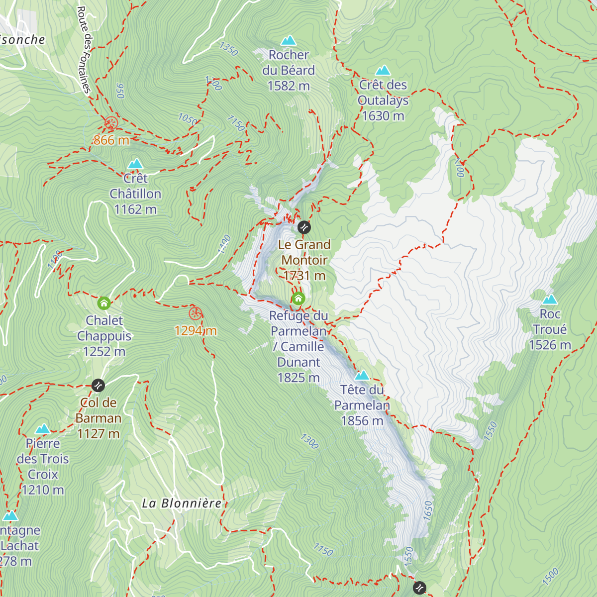 Refuge du Parmelan / Camille Dunant map
