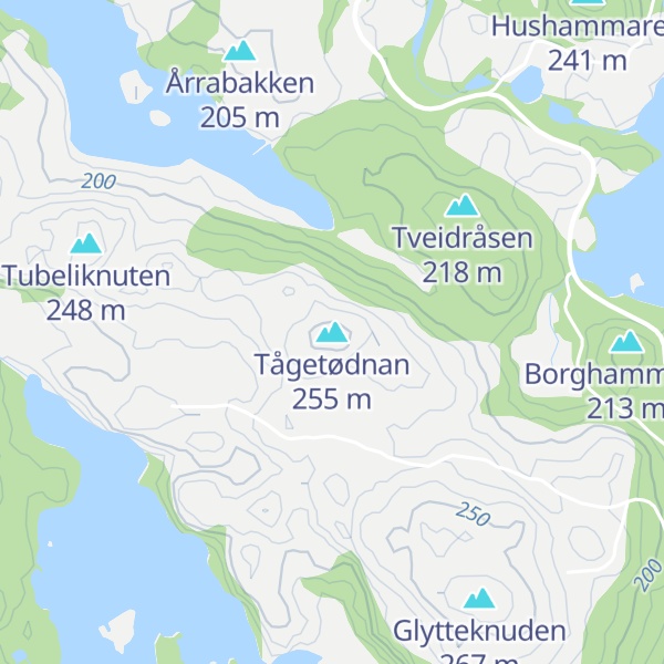 Map of Tågetødnan