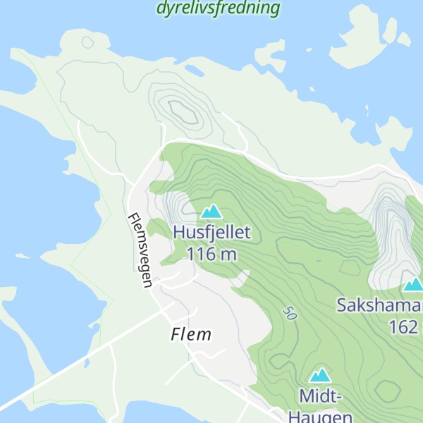 Map of Husfjellet