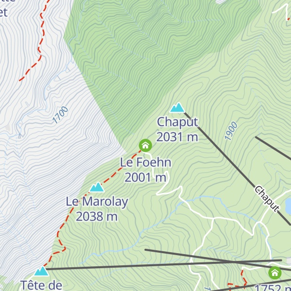 Map of Le Foehn
