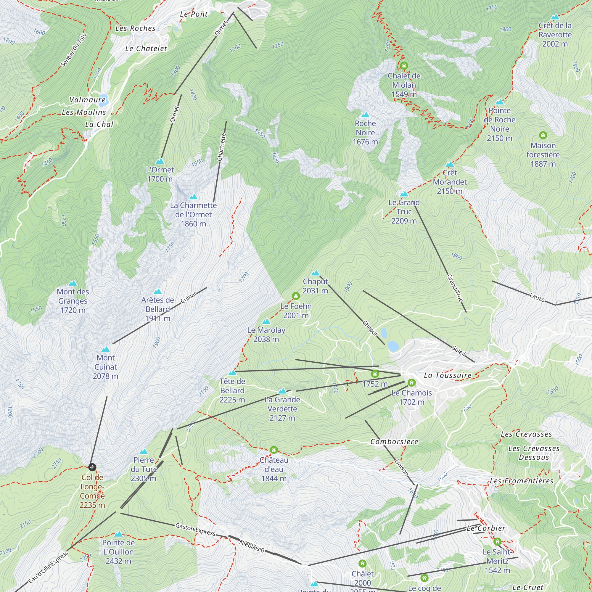 Le Foehn map