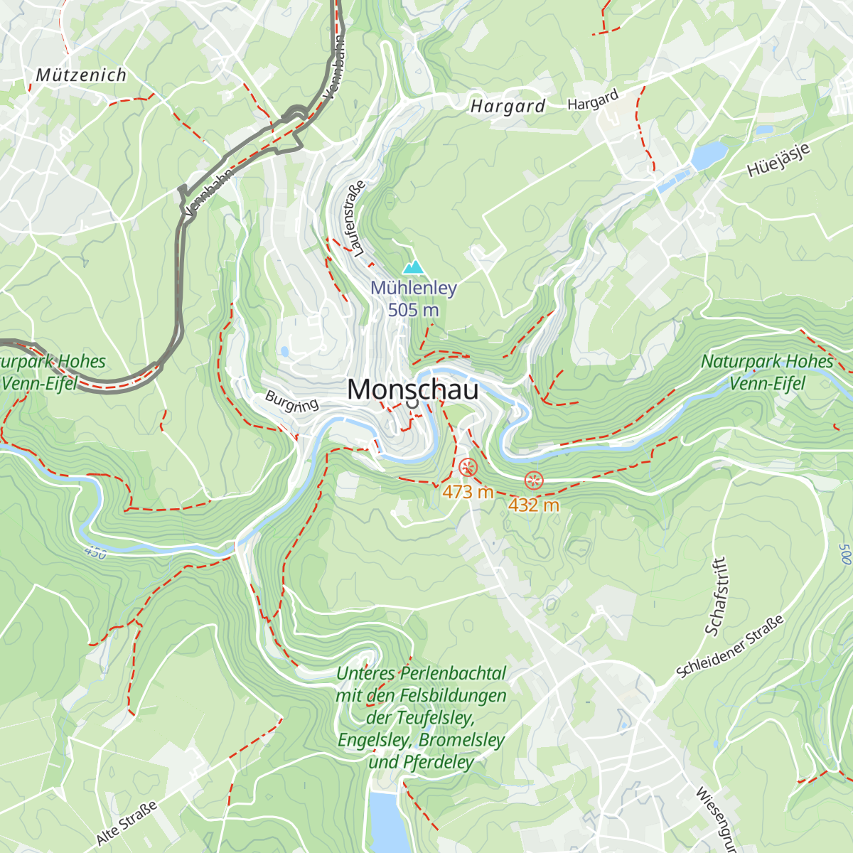 Monschau Tourist-Information map