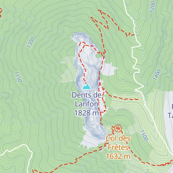 Map of Dents de Lanfon
