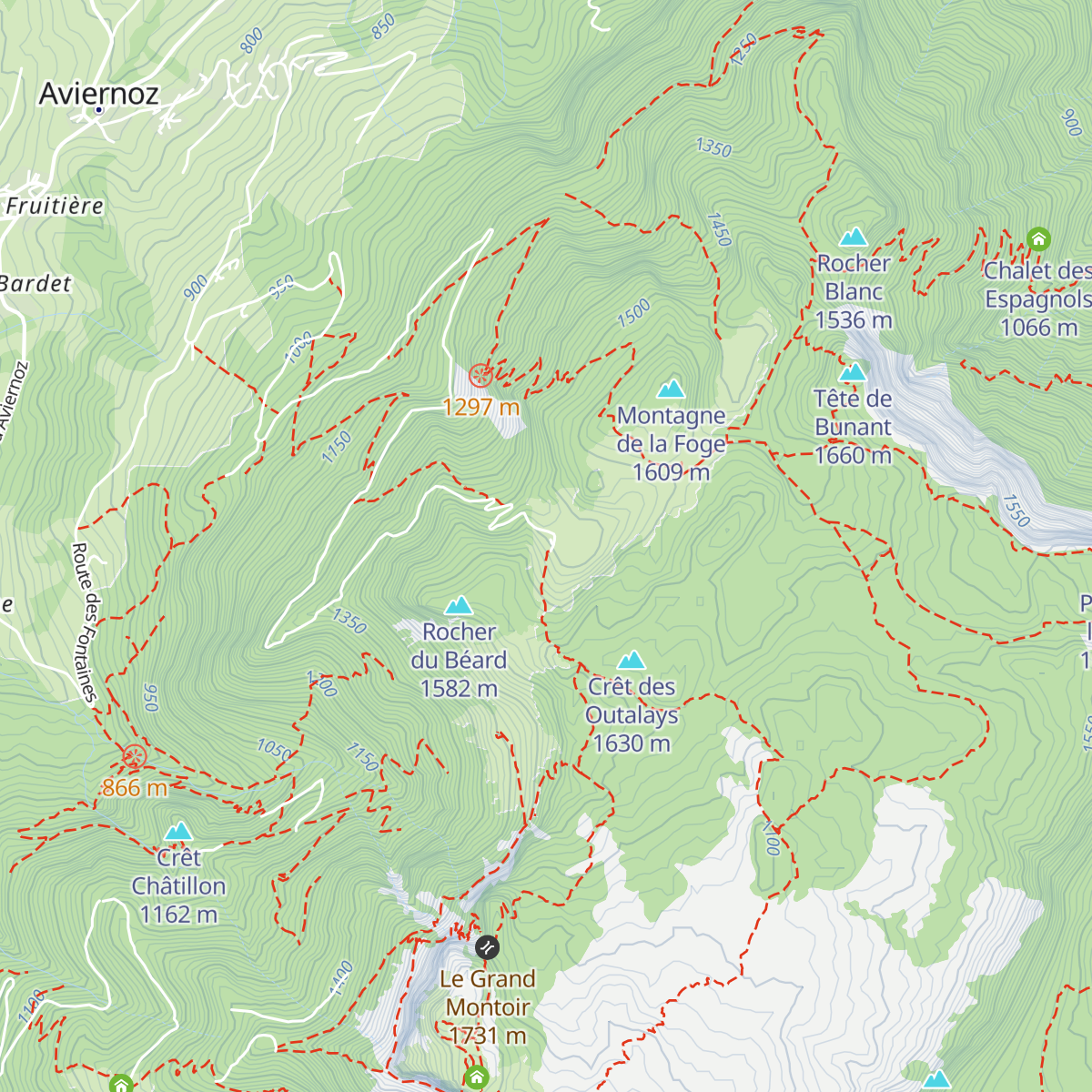Chalet de l'Anglettaz map