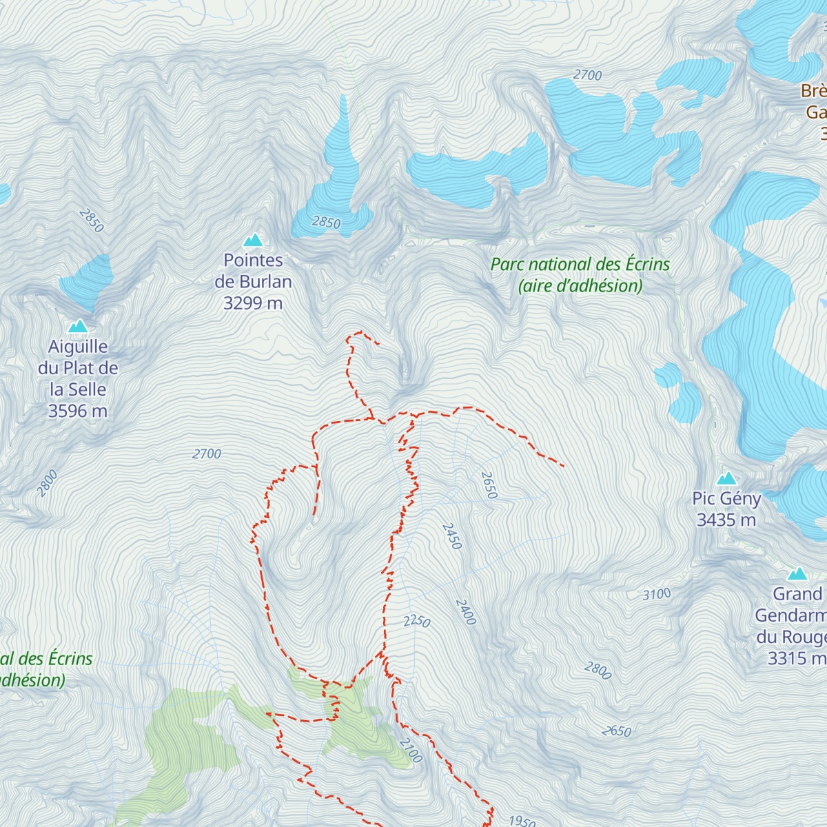 Refuge du Soreiller map
