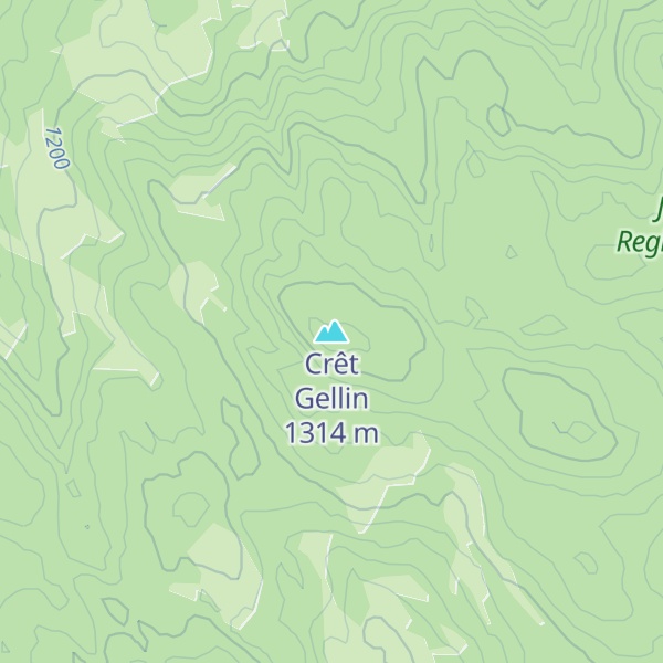 Map of Crêt Gellin