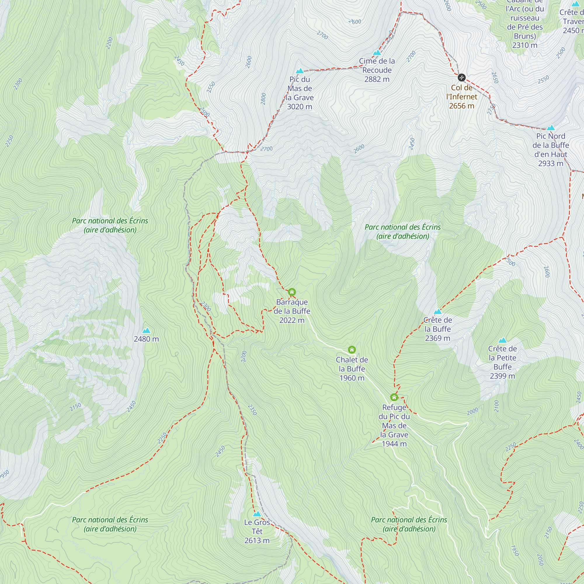 Barraque de la Buffe map