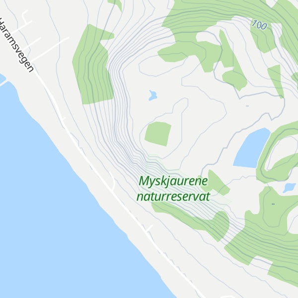 Map of Myskjafjellet