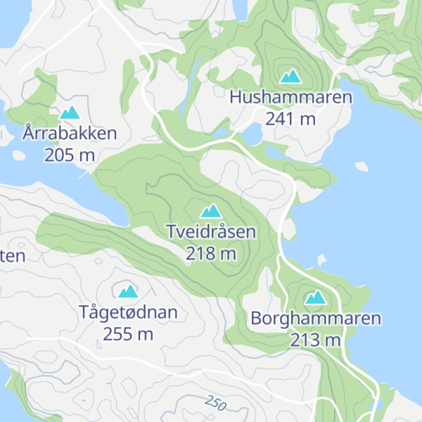 Map of Tveidråsen