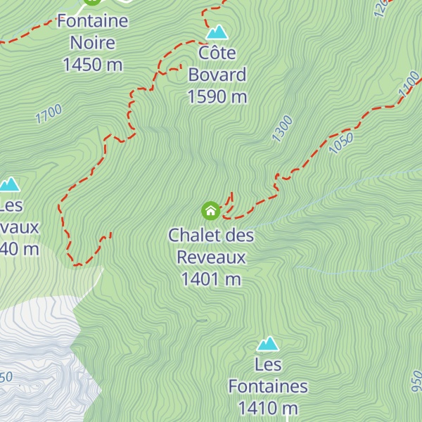 Map of Chalet des Reveaux