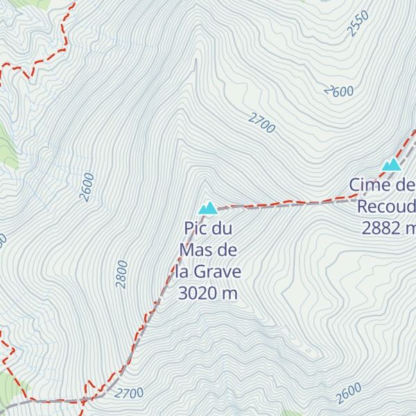 Map of Pic du Mas de la Grave