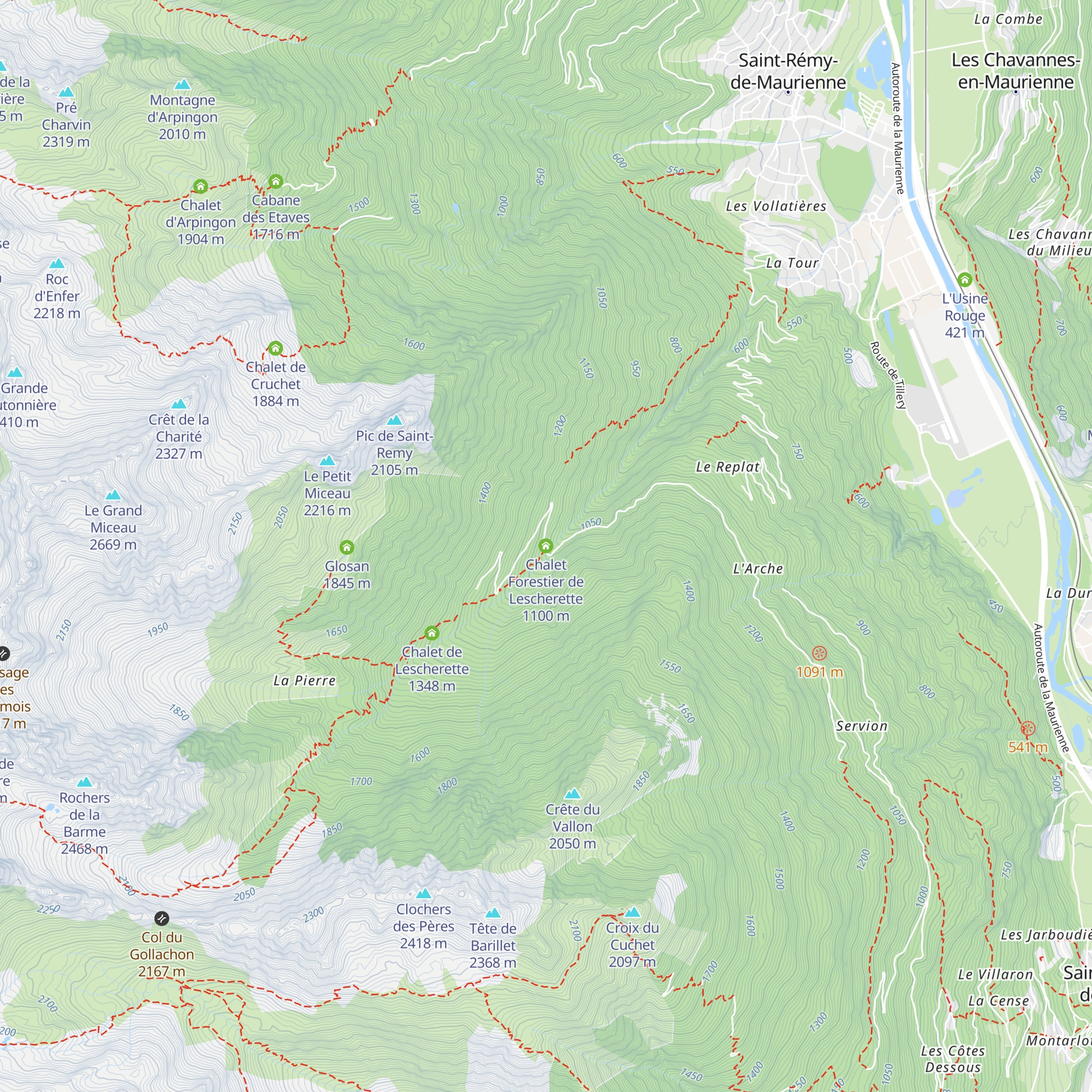 Chalet Forestier de Lescherette map