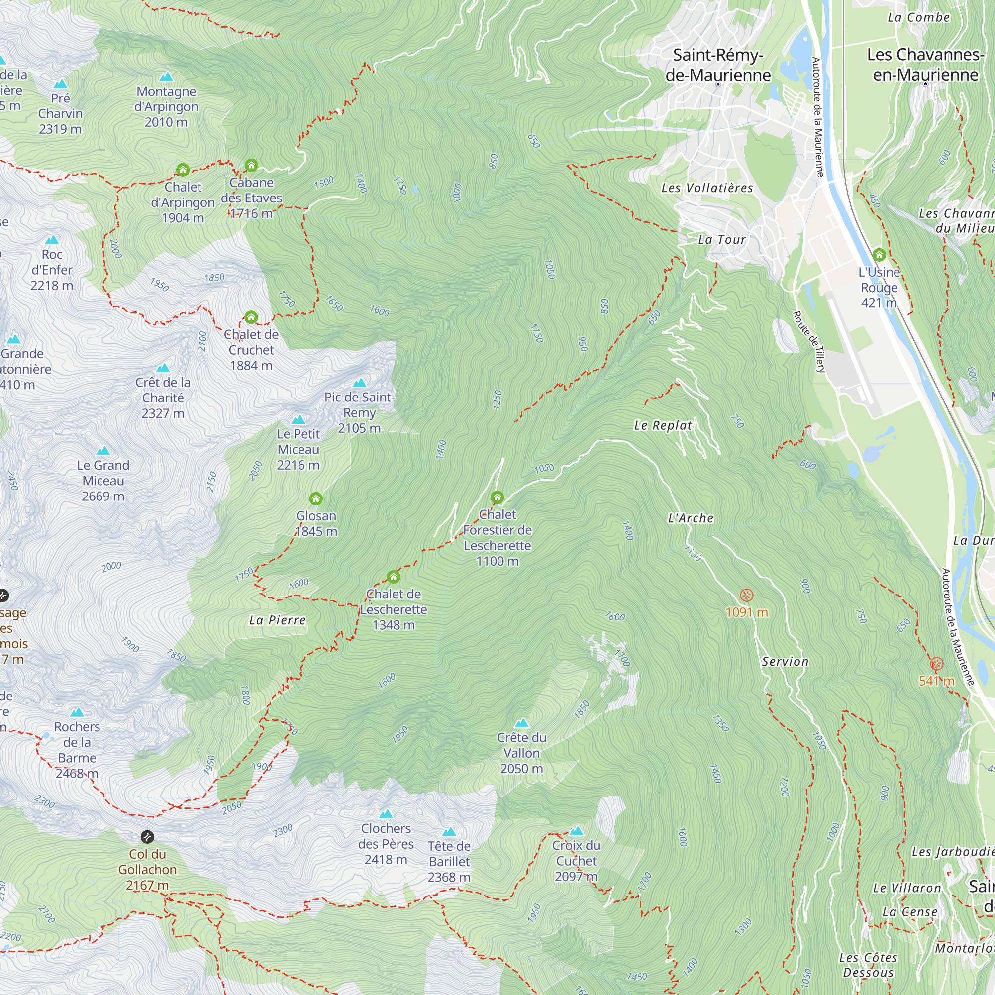 Chalet Forestier de Lescherette map