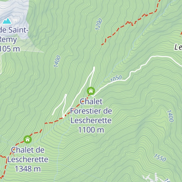 Map of Chalet Forestier de Lescherette