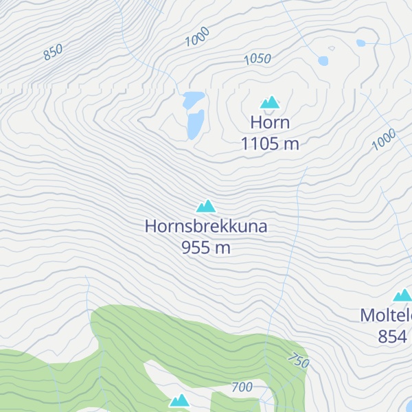 Map of Hornsbrekkuna