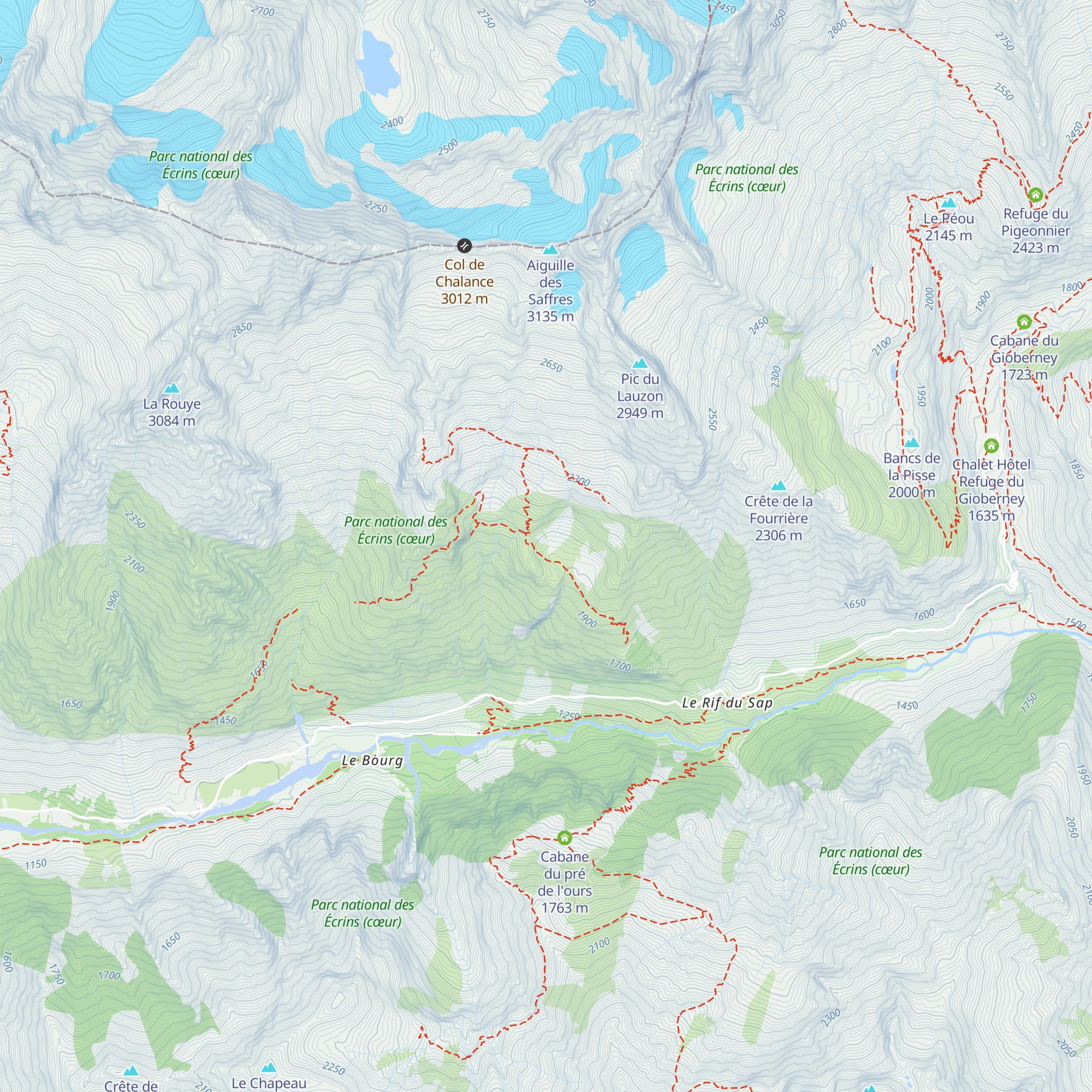 Cabane de la Muande map