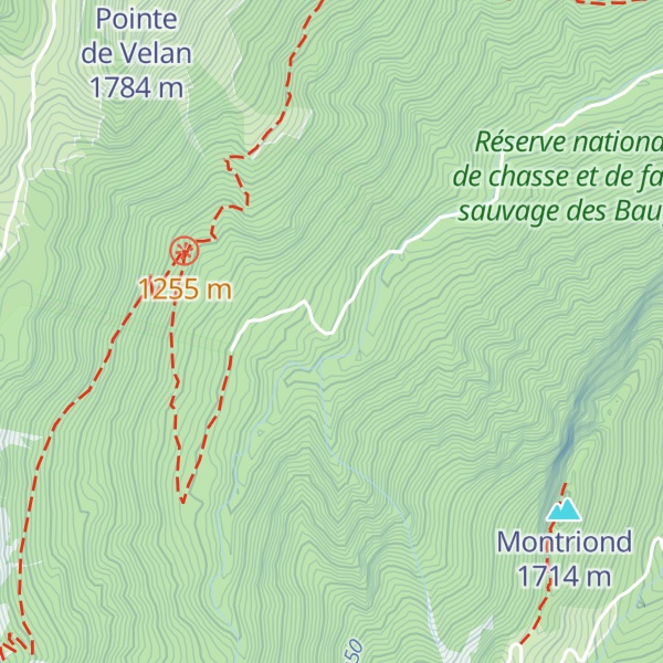 Map of La Grange des Rois du vallon de Saint Ruph