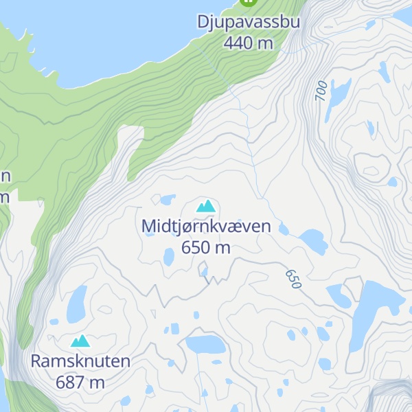 Map of Midtjørnkvæven
