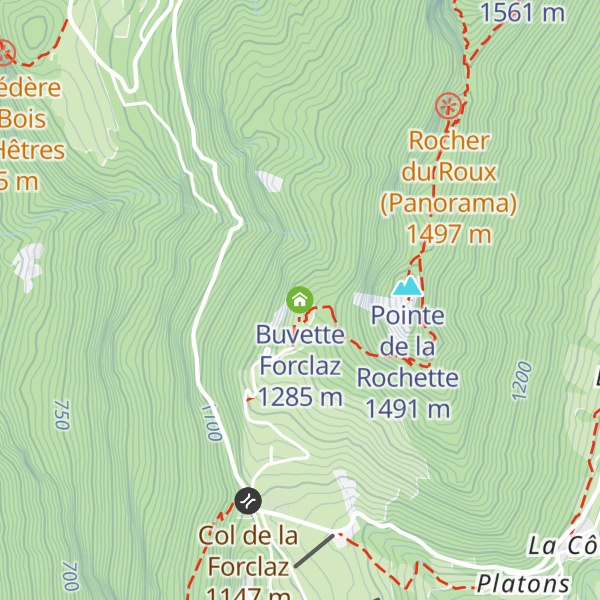 Map of Buvette Forclaz