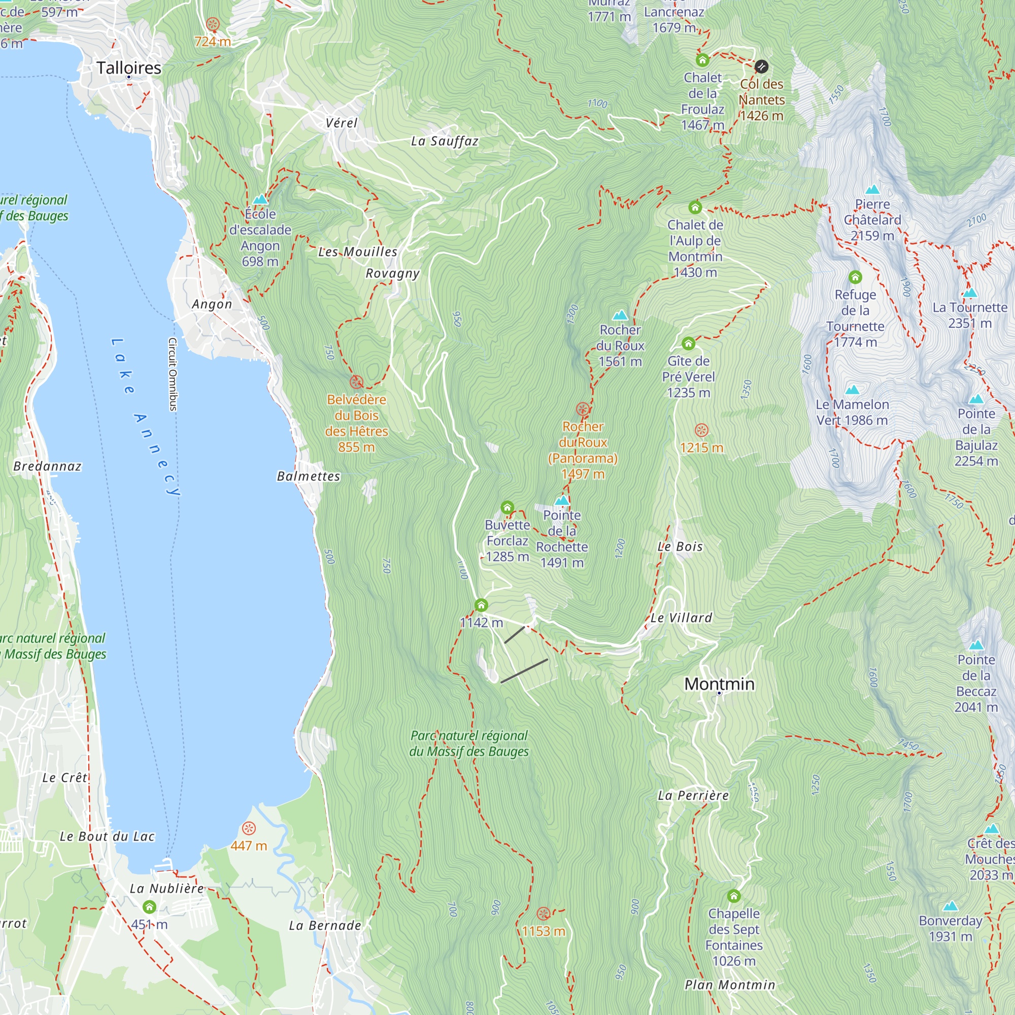 Buvette Forclaz map