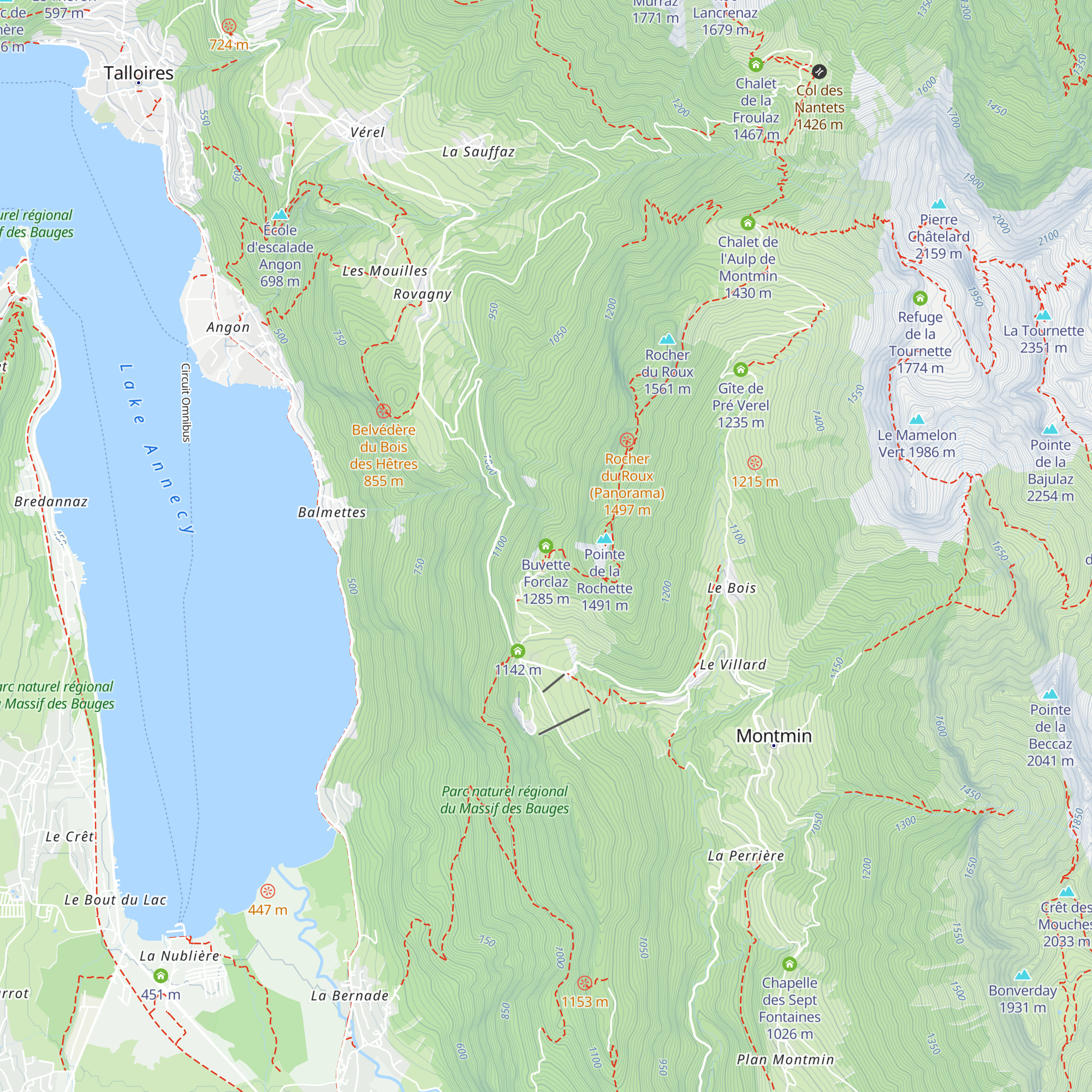 Buvette Forclaz map
