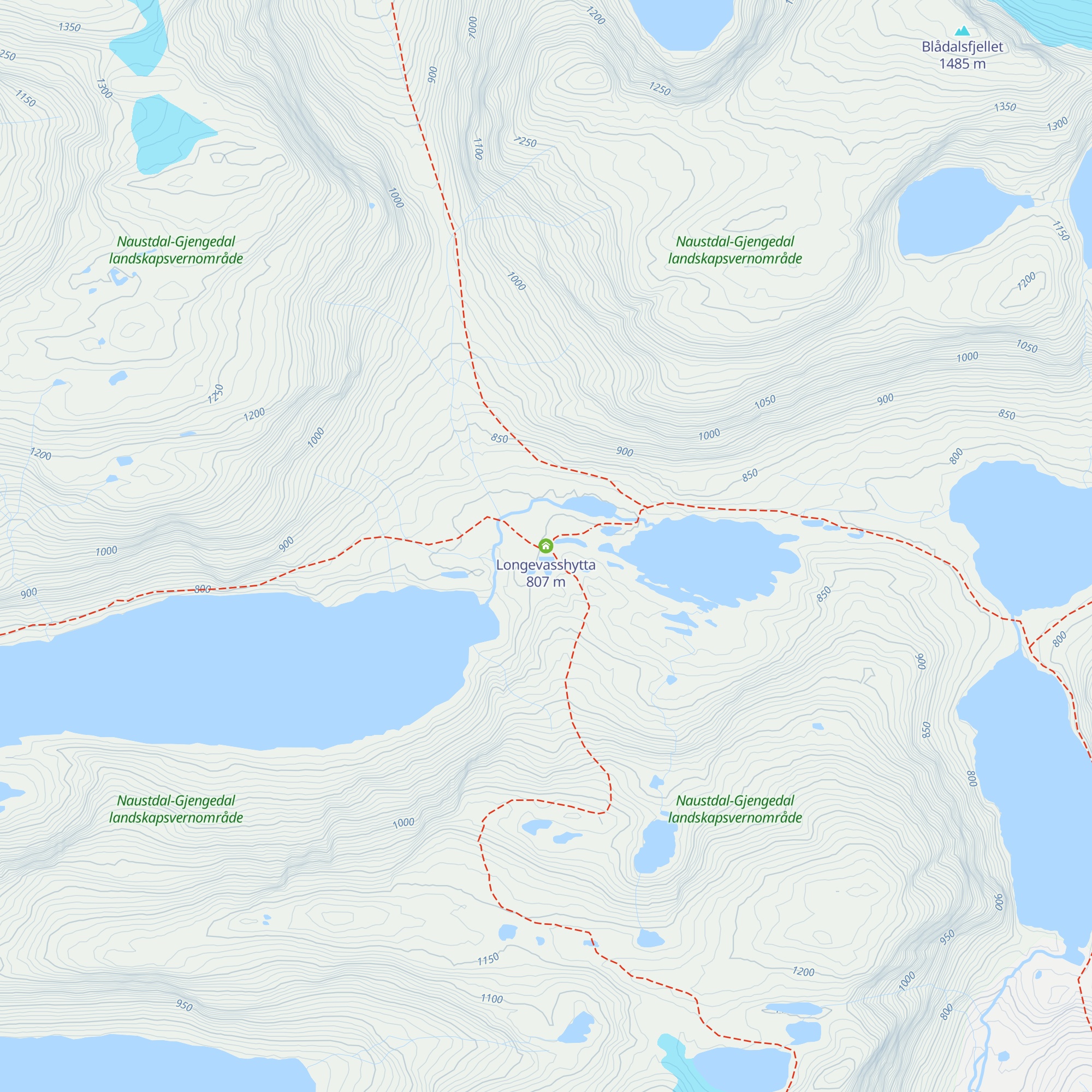 Longevasshytta map