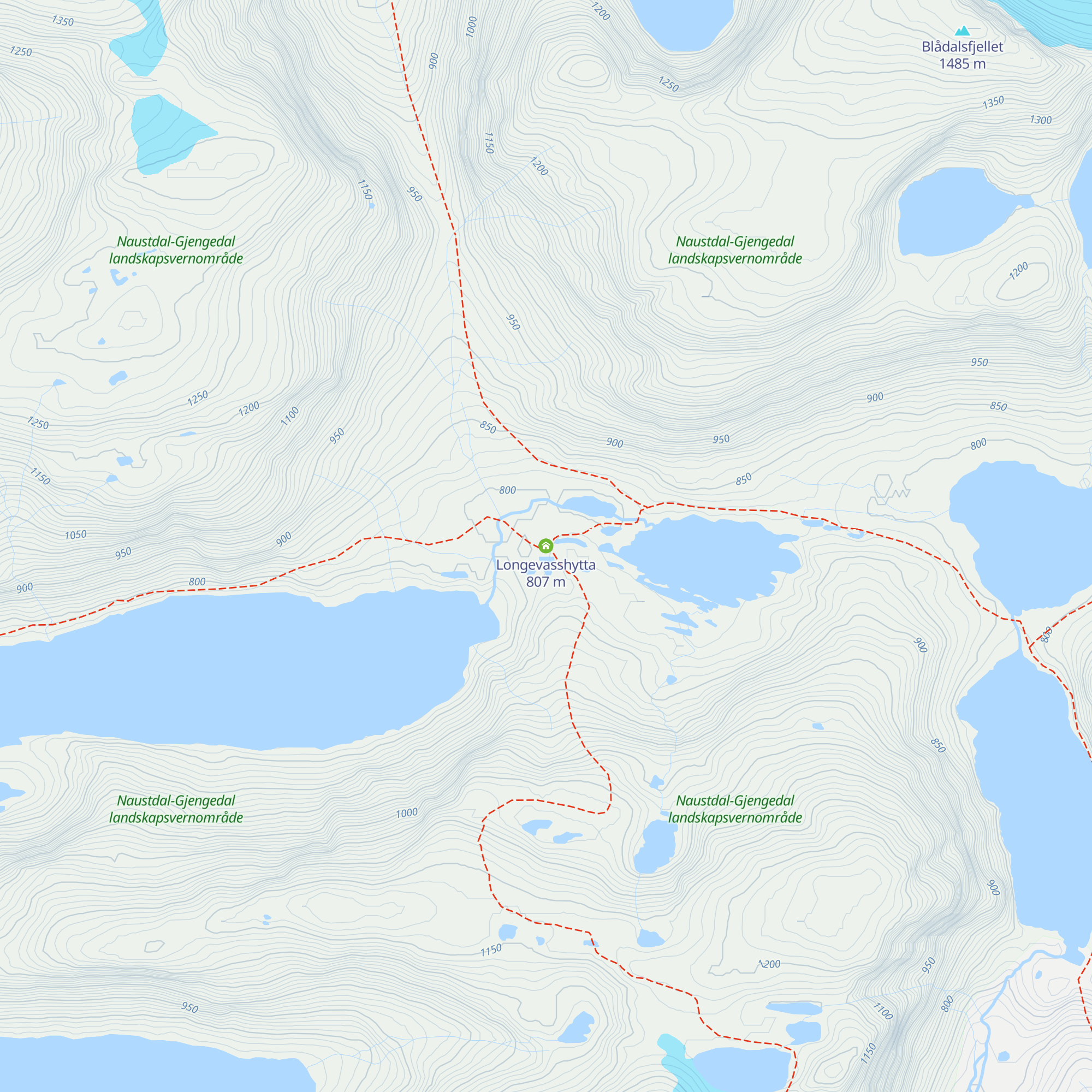 Longevasshytta map