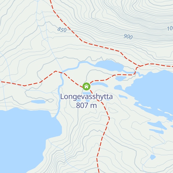 Map of Longevasshytta
