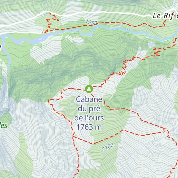 Map of Cabane du pré de l'ours