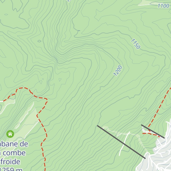 Map of Refuge La Bûcheronne