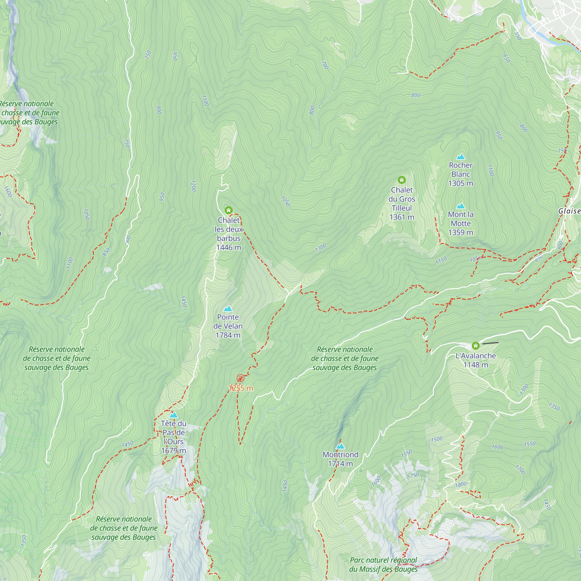 Chalet de la Servaz map