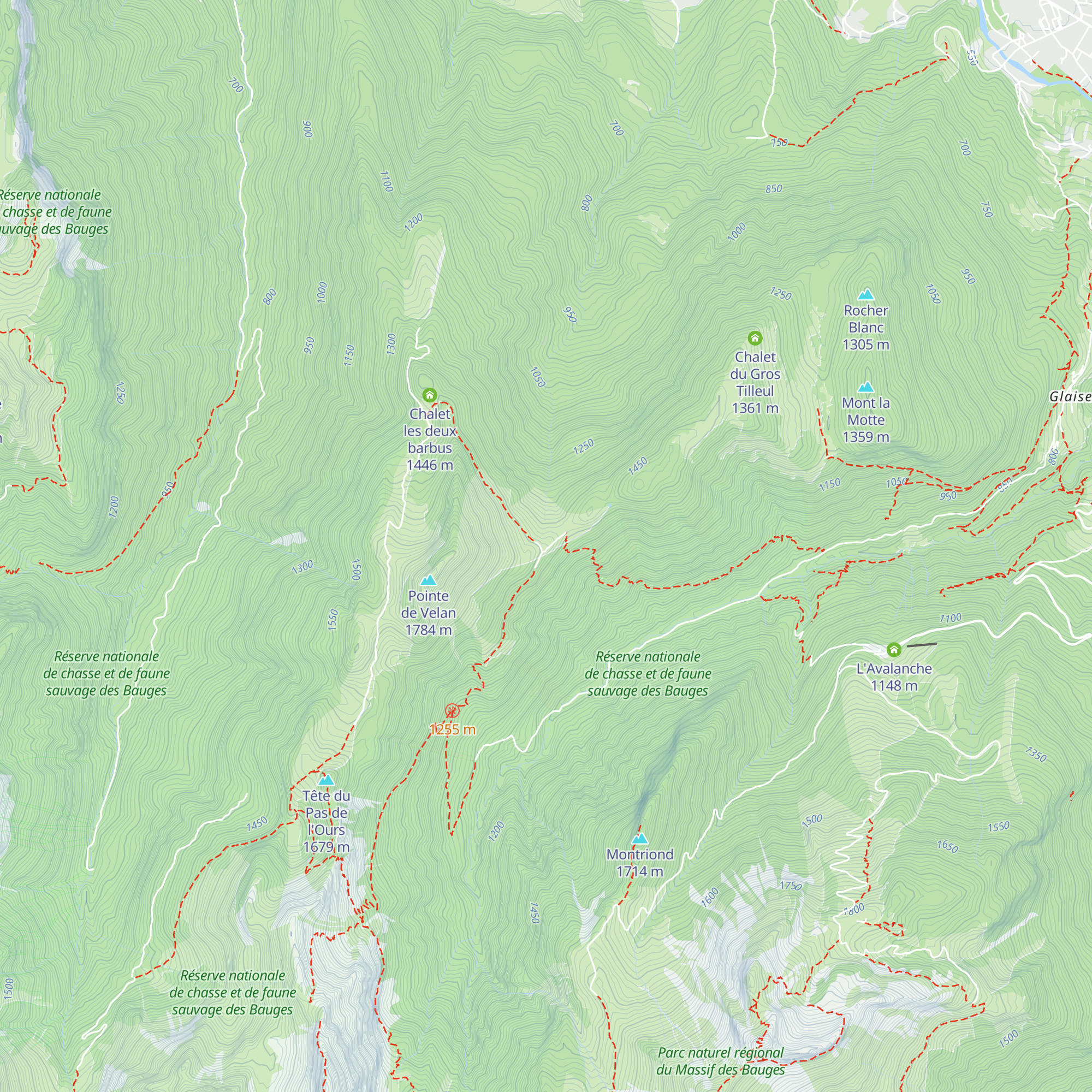 Chalet de la Servaz map