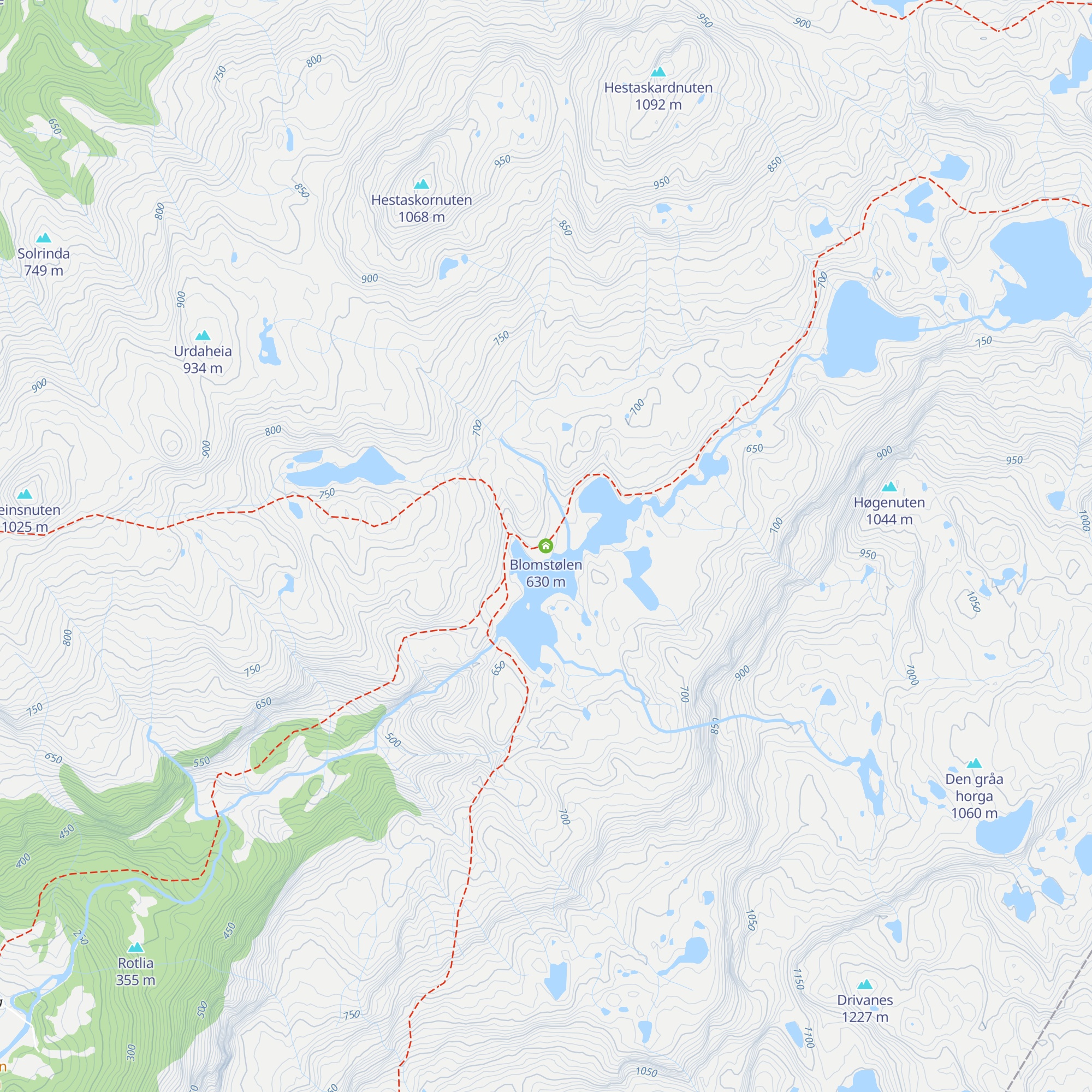Blomstølen map