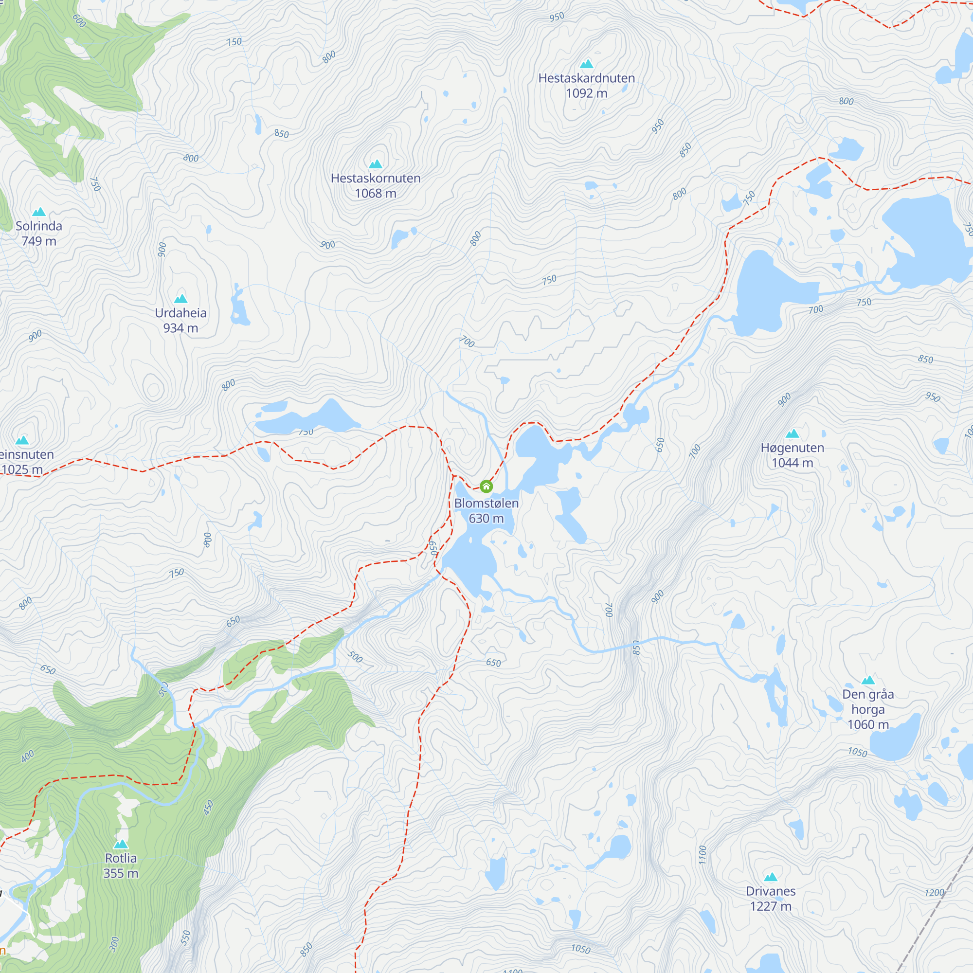 Blomstølen map