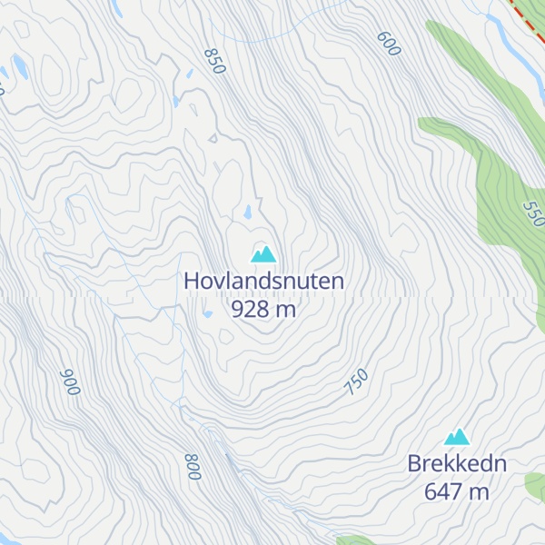 Map of Hovlandsnuten