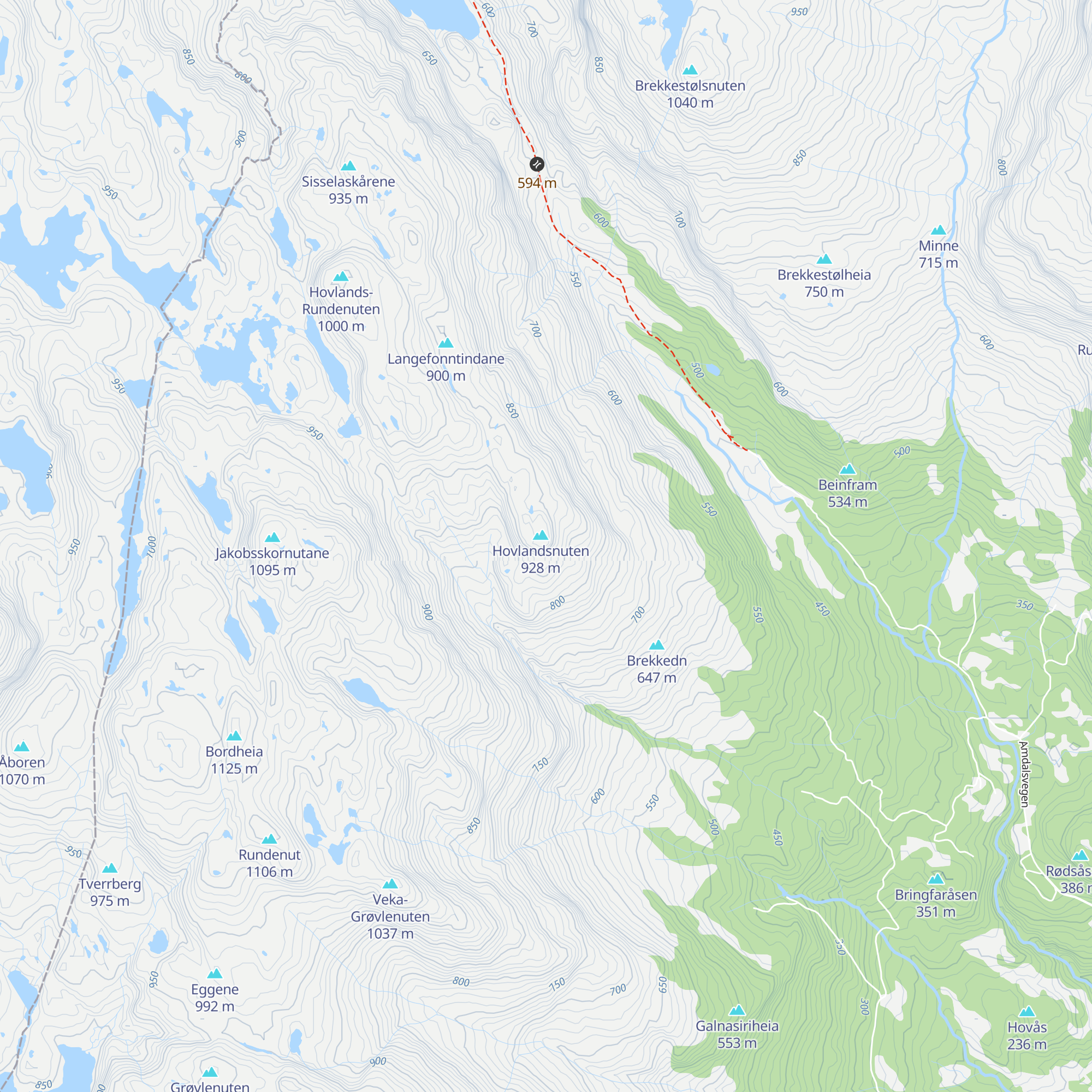 Hovlandsnuten map